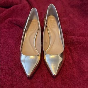 Metallic Gold Pointed Heels